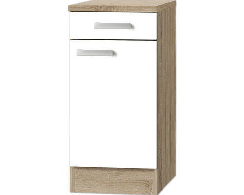 Unterschrank Optifit Zamora weiß 40x84,8x60 cm mit Drehtür