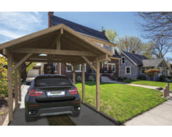 Einzelcarport Palmako Robert 11,7 m² 360x510 cm tauchgrundiert braun