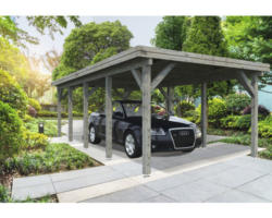 Einzelcarport Palmako Karl 23,1 m² 360 x 762 cm tauchgrundiert grau