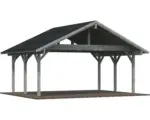 Hornbach Doppelcarport Palmako Robert 20,6 m² 635 x 510 cm tauchgrundiert grau