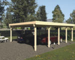 Hornbach Doppelcarport Palmako Karl 40,6 m² 600 x 762 tauchgrundiert