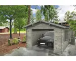 Hornbach Einzelgarage Palmako Roger 19,0 m² ohne Tor 360 x 550 cm tauchgrundiert grau