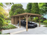 Hornbach Geräteraum Palmako für Carport Karl 23,1 m² 315 x 196 cm tauchgrundiert braun