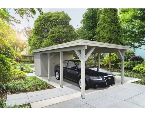 Geräteraum Palmako für Carport Karl 23,1 m² 315 x 196 cm natur