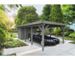 Hornbach Geräteraum Palmako für Carport Karl 23,1 m² 315 x 196 cm tauchgrundiert grau