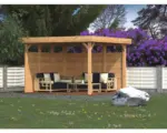 Hornbach Holzelement Palmako Pavillon Lucy 12,2 m² 103x230 cm tauchgrundiert braun