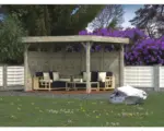 Hornbach Holzelement Palmako Pavillon Lucy 12,2 m² 103x230 cm tauchgrundiert grau