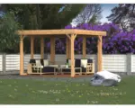 Hornbach Glaselement Palmako Pavillon Lucy 12,2 m² 103x230 cm tauchgrundiert braun