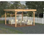 Hornbach Pavillon Palmako Lucy 12,2 m² 349 x 349 cm tauchgrundiert braun