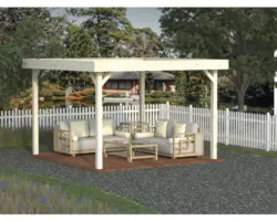 Pavillon Palmako Lucy 12,2 m² 349 x 349 cm tauchgrundiert