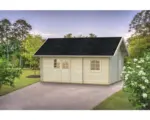 Hornbach Gartenhaus Palmako Sandra 29,9 m² inkl. Fußboden 585 x 390 cm natur