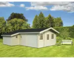 Hornbach Gartenhaus Palmako Emily 39,2 m² inkl. Fußboden 640 x 760 cm natur