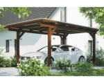 Hornbach Einzelcarport Konsta Aluminium-Dachplatten inkl. H-Anker 304x500 cm nussbaum