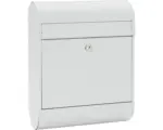 Hornbach MEFA Briefkasten Stahl pulverbeschichtet BxHxT 360/465/168 Ruby 864 weiß RAL 9016