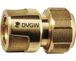 plus-Schlauchstück GEKA Trinkwasser Messing DVGW geprüft 1/2"