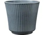 Hornbach Übertopf Soendgen Delphi Keramik Ø 20 cm H 18 cm blaugrau glänzend