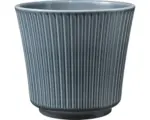 Hornbach Übertopf Soendgen Delphi Keramik Ø 17 cm H 15 cm blaugrau glänzend