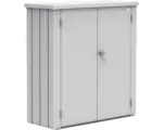 Hornbach Terrassenschrank biohort Romeo inkl. 3 Regalsteher und 2 Regalböden feuerverzinkt Gr. M 132 x 57 x 140 cm silber-metallic