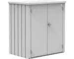 Hornbach Terrassenschrank biohort Romeo inkl. 3 Regalsteher und 2 Regalböden feuerverzinkt Gr. L 132 x 87 x 140 cm silber-metallic