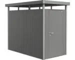 Hornbach Gartenhaus Biohort HighLine inkl. Dachrinne Oberlicht Regale Set Lüftung 134 x 254 cm quarzgrau-metallic