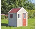 Hornbach Spielhaus Gecko Holz 120x120x155 cm natur-rot-weiß
