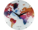 Hornbach Wanduhr Colorful World weiss/rot Ø 43 cm