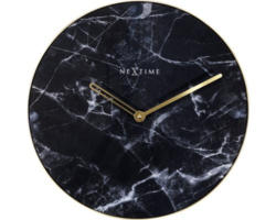 Wanduhr Marble schwarz/gold Ø 40 cm