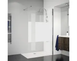 Raumdusche Breuer Panorama 1200x2000 cm Dekorglas Querstreifen chrom 3338005073040