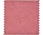 Hornbach Glasmosaik Rund Enamel 31,8x32,5 cm rot matt