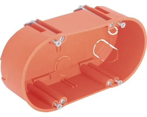 Hohlwandschalterdose 2-fach orange