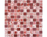 Hornbach Glasmosaik Crystal Quadrat 29,8x29,8 cm rot