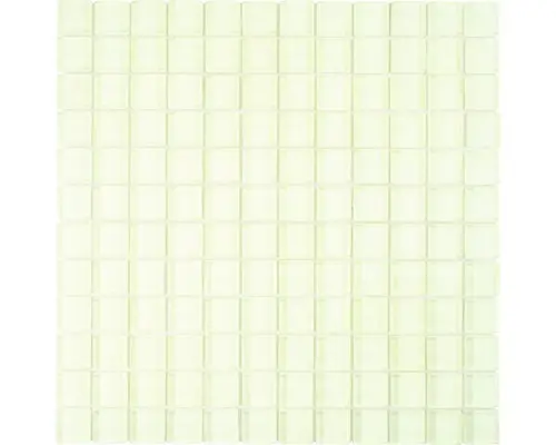 Glasmosaik Crystal Quadrat 30,0x30,0 cm weiß