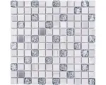 Hornbach Natursteinmosaik Crystal Quadrat 30,0x30,0 cm grau
