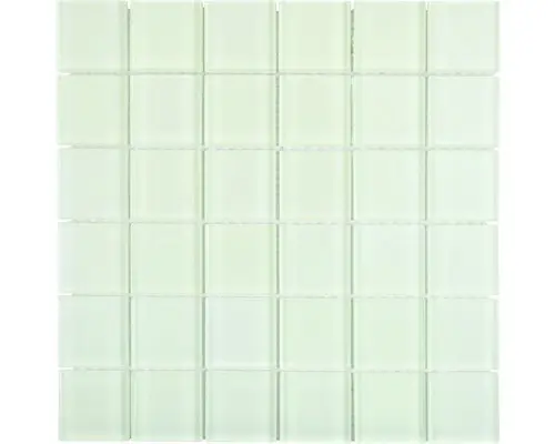 Glasmosaik Crystal Quadrat 30,0x30,0 cm fluoreszierend blau