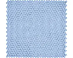 Glasmosaik Rund Enamel 32,5x31,8 cm blau mix