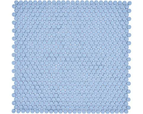 Glasmosaik Rund Enamel 32,5x31,8 cm blau mix