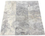 Hornbach FLAIRSTONE Travertin Terrassenplatte Genua grau 61 x 40,6 x 3 cm