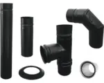 Hornbach Pellet-Ofenrohr-Set Bertrams Ø80 mm pulverbeschichtet 6-teilig schwarz