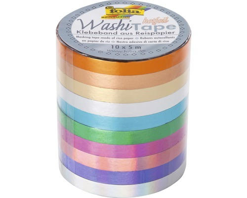 Washi-Tape mit Heißfolienveredelung 10er Set