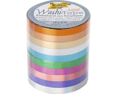 Washi-Tape mit Heißfolienveredelung 10er Set