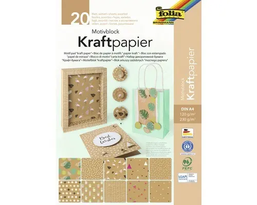 Motivblock Kraftpapier DIN A4