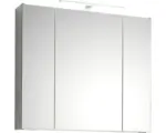 Hornbach LED-Spiegelschrank Pelipal Capri Saskia II 3-türig 80x16x70 cm grau matt