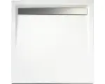 Hornbach Extraflaches Rechteck-Duschwannen-Set mit Rinne Schulte D202916 160x90x2,5 cm chrom