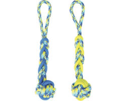 Hundespielzeug K9 Fitness by Zeus Rope & TPR Ball Tug zufällige Farbauswahl