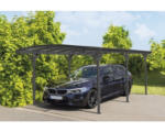 Hornbach Einzelcarport WESTMANN Rundbogen 6 mm Doppelstegplatten 15 m² inkl. Regenrinne 300 x 505 cm anthrazit