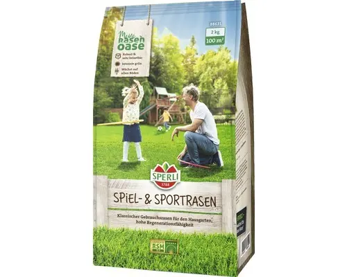 Rasensamen Sperli Spiel- & Sportrasen RSM 2.3 2 kg / 100 m²