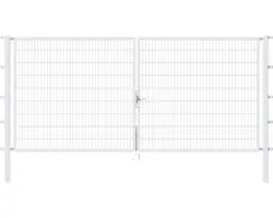 Stabgitter-Doppeltor ALBERTS Flexo 400 x 180 cm inkl. Pfosten 8 x 8 cm feuerverzinkt