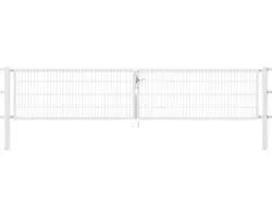Stabgitter-Doppeltor ALBERTS Flexo 400 x 80 cm inkl. Pfosten 8 x 8 cm feuerverzinkt