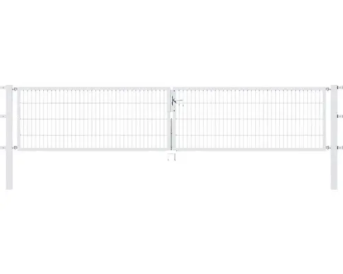 Stabgitter-Doppeltor ALBERTS Flexo 400 x 80 cm inkl. Pfosten 8 x 8 cm feuerverzinkt