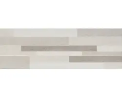 Keramik Dekorfliese Cloud Muretto 25,0x75,0 cm beige braun grau geflammt